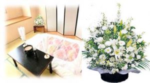 葬儀発生の枕花